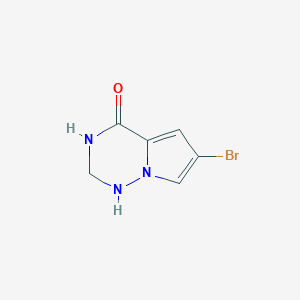 molecular formula C6H6BrN3O B12361022 6-bromo-2,3-dihydro-1H-pyrrolo[2,1-f][1,2,4]triazin-4-one 