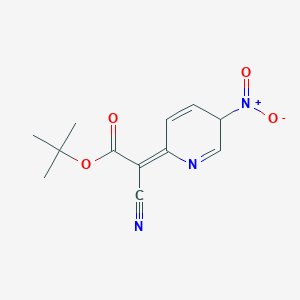 tert-butyl (2E)-2-cyano-2-(3-nitro-3H-pyridin-6-ylidene)acetate