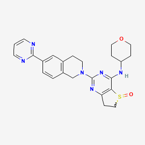 (5R)-N-(oxan-4-yl)-5-oxo-2-(6-pyrimidin-2-yl-3,4-dihydro-1H-isoquinolin-2-yl)-6,7-dihydrothieno[3,2-d]pyrimidin-4-amine