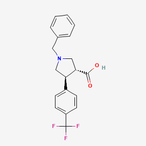 3-Pyrrolidinecarboxylic acid, 1-(phenylmethyl)-4-[4-(trifluoromethyl)phenyl]-, (3R,4S)-rel-