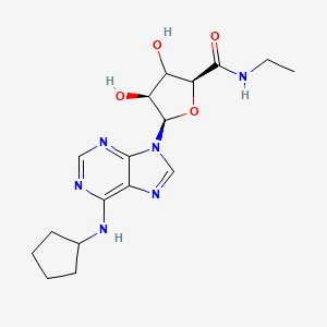 molecular formula C17H24N6O4 B12361070 (2S,4S,5R)-5-[6-(cyclopentylamino)purin-9-yl]-N-ethyl-3,4-dihydroxyoxolane-2-carboxamide 