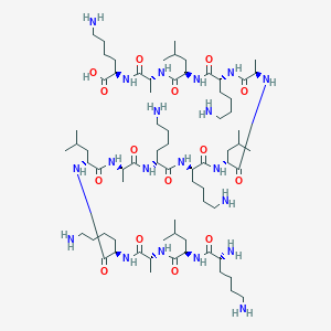 molecular formula C72H138N20O15 B12361071 H-D-Lys-D-Leu-D-Ala-D-Lys-D-Leu-D-Ala-D-Lys-D-Lys-D-Leu-D-Ala-D-Lys-D-Leu-D-Ala-D-Lys-OH 