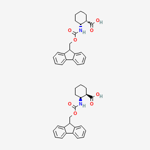 molecular formula C44H46N2O8 B12361078 (1R,2S)-2-{[(9H-fluoren-9-ylmethoxy)carbonyl]amino}cyclohexane-1-carboxylic acid; (1S,2R)-2-{[(9H-fluoren-9-ylmethoxy)carbonyl]amino}cyclohexane-1-carboxylic acid 