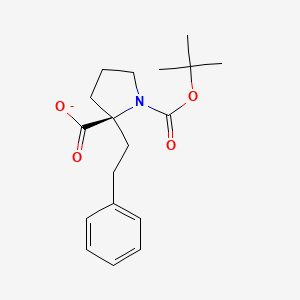 1,2-Pyrrolidinedicarboxylic acid, 2-(2-phenylethyl)-, 1-(1,1-dimethylethyl) ester, (2R)-