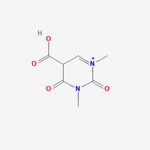 molecular formula C7H9N2O4+ B12361112 1,3-dimethyl-2,4-dioxo-5H-pyrimidin-1-ium-5-carboxylic acid 