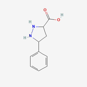 molecular formula C10H12N2O2 B12361162 5-Phenylpyrazolidine-3-carboxylic acid 