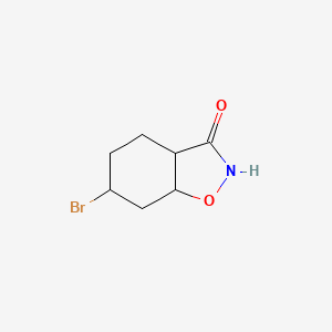 molecular formula C7H10BrNO2 B12361174 6-Bromo-3a,4,5,6,7,7a-hexahydro-1,2-benzoxazol-3-one 