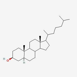 molecular formula C27H48O B1236120 (3S,5S,10S,13R)-10,13-dimethyl-17-(6-methylheptan-2-yl)-2,3,4,5,6,7,8,9,11,12,14,15,16,17-tetradecahydro-1H-cyclopenta[a]phenanthren-3-ol 
