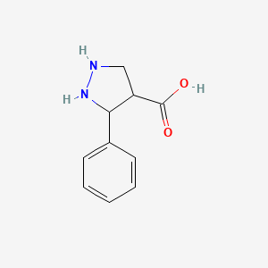 molecular formula C10H12N2O2 B12361229 3-Phenylpyrazolidine-4-carboxylic acid 