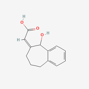 molecular formula C13H14O3 B1236125 (2Z)-2-(5-hydroxy-5,7,8,9-tetrahydrobenzo[7]annulen-6-ylidene)acetic acid 