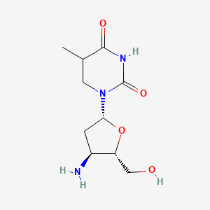 molecular formula C10H17N3O4 B12361252 Thymidine, 3'-amino-3'-deoxy-5,6-dihydro- CAS No. 213906-36-6