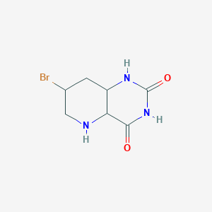 molecular formula C7H10BrN3O2 B12361260 7-bromo-4a,5,6,7,8,8a-hexahydro-1H-pyrido[3,2-d]pyrimidine-2,4-dione 