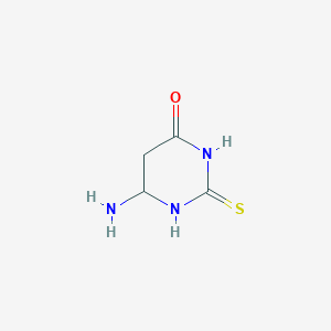 molecular formula C4H7N3OS B12361265 6-Amino-2-sulfanylidene-1,3-diazinan-4-one 