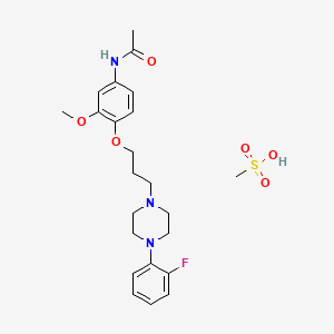 molecular formula C23H32FN3O6S B1236127 美法培拉嗪甲磺酸盐 