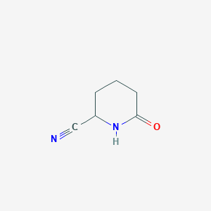 molecular formula C6H8N2O B12361286 6-Oxopiperidine-2-carbonitrile 