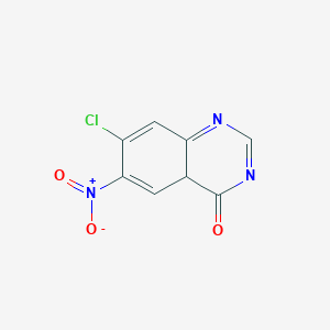 molecular formula C8H4ClN3O3 B12361289 7-chloro-6-nitro-4aH-quinazolin-4-one 