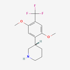 molecular formula C14H18F3NO2 B12361291 (3S)-3-[2,5-dimethoxy-4-(trifluoromethyl)phenyl]piperidine 