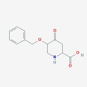 molecular formula C13H15NO4 B12361295 4-Oxo-5-phenylmethoxypiperidine-2-carboxylic acid 