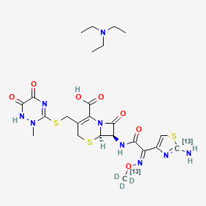 molecular formula C24H33N9O7S3 B12361299 Ceftriaxone-13C2,d3 (triethylammonium salt) 