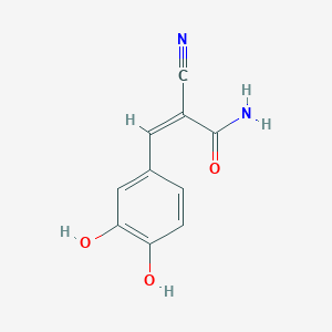molecular formula C10H8N2O3 B1236130 (2Z)-2-cyano-3-(3,4-dihydroxyphenyl)prop-2-enamide 