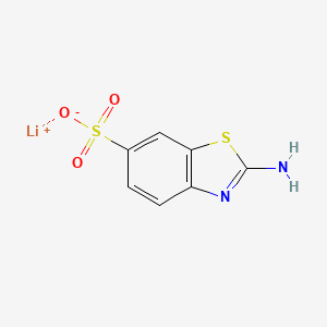 molecular formula C7H5LiN2O3S2 B12361349 Lithium 2-aminobenzothiazole-6-sulphonate CAS No. 65072-36-8