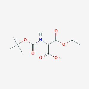 molecular formula C10H16NO6- B12361372 Propanedioic acid, 2-[[(1,1-dimethylethoxy)carbonyl]amino]-, 1-ethyl ester 