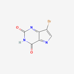 molecular formula C6H2BrN3O2 B12361379 1H-Pyrrolo[3,2-d]pyrimidine-2,4(3H,5H)-dione, 7-bromo- 