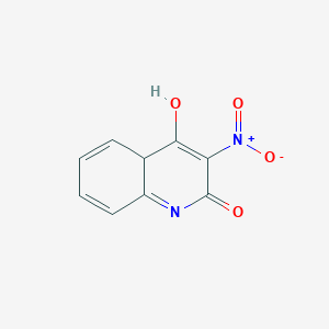 molecular formula C9H6N2O4 B12361390 4-hydroxy-3-nitro-4aH-quinolin-2-one 