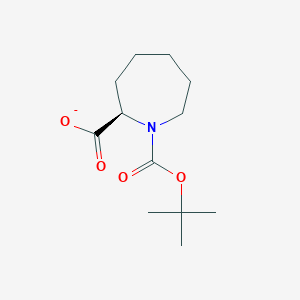 molecular formula C12H20NO4- B12361413 (2R)-1-[(2-methylpropan-2-yl)oxycarbonyl]azepane-2-carboxylate 