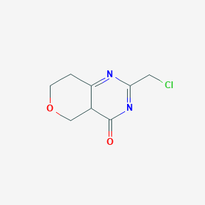 molecular formula C8H9ClN2O2 B12361437 4H-Pyrano[4,3-d]pyrimidin-4-one, 2-(chloromethyl)-3,5,7,8-tetrahydro- 