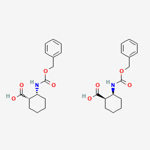 molecular formula C30H38N2O8 B12361459 Cyclohexanecarboxylic acid, 2-[[(phenylmethoxy)carbonyl]amino]-,(1R,2S)-rel- 