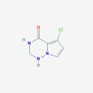 molecular formula C6H6ClN3O B12361470 5-chloro-2,3-dihydro-1H-pyrrolo[2,1-f][1,2,4]triazin-4-one 