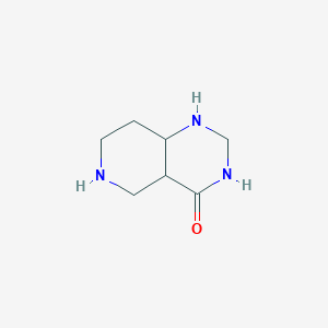 molecular formula C7H13N3O B12361532 2,3,4a,5,6,7,8,8a-octahydro-1H-pyrido[4,3-d]pyrimidin-4-one 