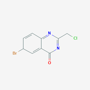 molecular formula C9H6BrClN2O B12361547 4(3H)-Quinazolinone, 6-bromo-2-(chloromethyl)- 