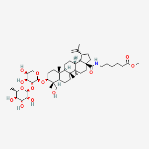 molecular formula C48H79NO13 B12361574 methyl 6-[[(1R,3aS,5aR,5bR,7aR,8R,9S,11aR,11bR,13aR,13bR)-9-[(2S,3R,4S,5S)-4,5-dihydroxy-3-[(2S,3R,4R,5R,6S)-3,4,5-trihydroxy-6-methyloxan-2-yl]oxyoxan-2-yl]oxy-8-(hydroxymethyl)-5a,5b,8,11a-tetramethyl-1-prop-1-en-2-yl-1,2,3,4,5,6,7,7a,9,10,11,11b,12,13,13a,13b-hexadecahydrocyclopenta[a]chrysene-3a-carbonyl]amino]hexanoate 