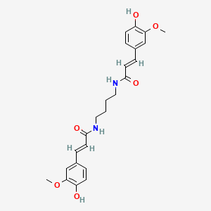 molecular formula C24H28N2O6 B1236159 Bis-ferulamidobutane CAS No. 42369-86-8