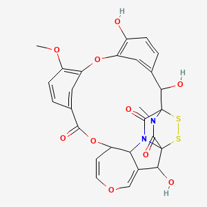 19,23,32-Trihydroxy-15-methoxy-28-methyl-6,10,17-trioxa-25,26-dithia-2,28-diazaheptacyclo[22.2.2.11,4.12,24.112,16.118,22.03,9]dotriaconta-4,7,12(31),13,15,18,20,22(30)-octaene-11,27,29-trione