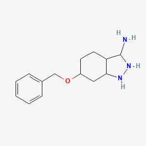 molecular formula C14H21N3O B12361632 6-phenylmethoxy-2,3,3a,4,5,6,7,7a-octahydro-1H-indazol-3-amine 