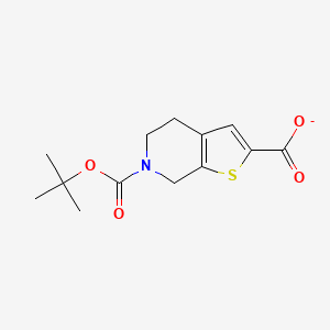 molecular formula C13H16NO4S- B12361652 Thieno[2,3-C]pyridine-2,6(5H)-dicarboxylic acid, 4,7-dihydro-, 6-(1,1-dimethylethyl) ester 