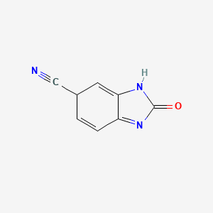 molecular formula C8H5N3O B12361707 1H-Benzimidazole-5-carbonitrile,2,3-dihydro-2-oxo- 