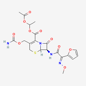 molecular formula C20H22N4O10S B1236175 头孢呋辛酯 CAS No. 97232-96-7