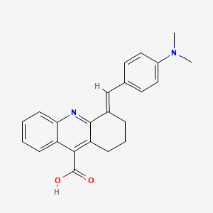 molecular formula C23H22N2O2 B12361781 4-(4-(Dimethylamino)benzylidene)-1,2,3,4-tetrahydroacridine-9-carboxylic acid 