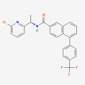 N-[(1S)-1-(6-bromopyridin-2-yl)ethyl]-5-[4-(trifluoromethyl)phenyl]naphthalene-2-carboxamide