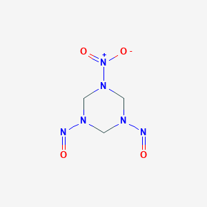 molecular formula C3H6N6O4 B1236185 1-硝基-3,5-二亚硝基-1,3,5-三嗪烷 CAS No. 80251-29-2