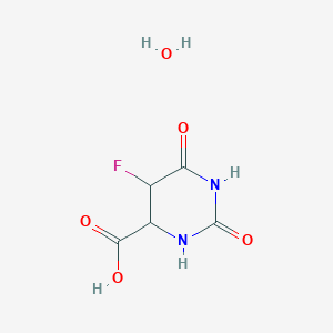 molecular formula C5H7FN2O5 B12361873 5-Fluoro-2,6-dioxo-1,3-diazinane-4-carboxylic acid;hydrate 