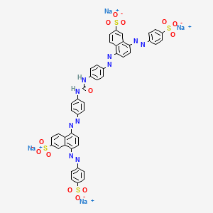 tetrasodium;8-[(4-sulfonatophenyl)diazenyl]-5-[[4-[[4-[[6-sulfonato-4-[(4-sulfonatophenyl)diazenyl]naphthalen-1-yl]diazenyl]phenyl]carbamoylamino]phenyl]diazenyl]naphthalene-2-sulfonate