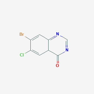 molecular formula C8H4BrClN2O B12361905 7-bromo-6-chloro-4aH-quinazolin-4-one 