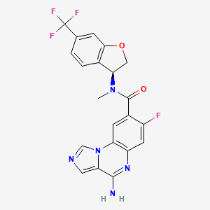 4-amino-7-fluoro-N-methyl-N-[(3S)-6-(trifluoromethyl)-2,3-dihydro-1-benzofuran-3-yl]imidazo[1,5-a]quinoxaline-8-carboxamide