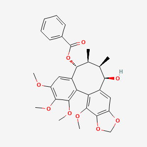 [(8R,9S,10R,11R)-11-hydroxy-3,4,5,19-tetramethoxy-9,10-dimethyl-15,17-dioxatetracyclo[10.7.0.02,7.014,18]nonadeca-1(19),2,4,6,12,14(18)-hexaen-8-yl] benzoate