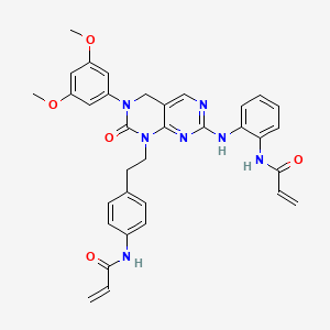 N-[4-[2-[3-(3,5-dimethoxyphenyl)-2-oxo-7-[2-(prop-2-enoylamino)anilino]-4H-pyrimido[4,5-d]pyrimidin-1-yl]ethyl]phenyl]prop-2-enamide